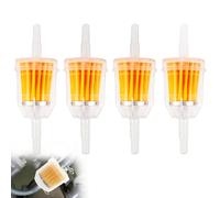 Lumi Zenva Lot De 4 Filtres à Essence Universels 6 mm Et 8 mm Pour Moto Scooter Moteur Essence In-Line Haute Qualité Filtration Fine Boîtier Transparent Débit Carburant Propre