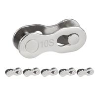 Lumi Zenva Maillon de Chaîne de Vélo 10 Compartiments avec 6 Paires de Fermetures pour 10 Vitesses - Antivol Rapide à Monter et Démonter pour Vélo Route/VTT