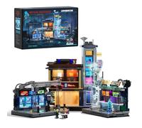 Lumibricks Blade Runner 2049 Street Market Lighting Building Set | 1901 Pieces, Neon Market Scene, Cinematic Neon Lighting, Open-Up Display, Movie Character Minifigures