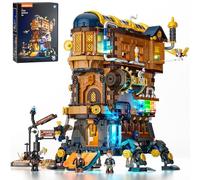 Lumibricks Château Mobile de l’Alchimiste - Set de Construction Lumineux Steampunk de 2690 pièces, avec lumière Bleue Magique et mécanismes Mobiles, idéal pour Adultes et Adolescents