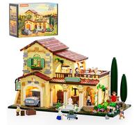 Lumibricks Domaine Viticole avec Éclairage - Set de Construction 2800 Pièces Maison Méditerranéenne Toscane avec Lumières LED, Camion Vintage & Figurines, Maquette Ferme pour Adultes