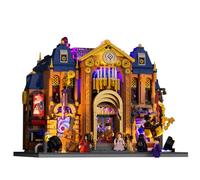 Lumibricks FUNWHOLE Steampunk Time Opernhaus Kit de construction avec lumière LED - Plus de 1900 blocs de serrage Atelier urbain interactif avec grue, avion et robot, mécanique mobile, style vapeur