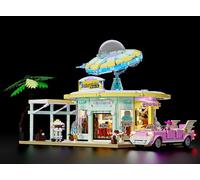 Lumibricks Interstellar Drive-in - Restaurant rétro-futuriste en Forme de Soucoupe Volante avec LED, 2188 pcs, modèle de Collection pour Adultes, Cadeau & décoration