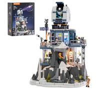 Lumibricks Lot de 2437 briques de construction pour observatoire alpin avec projecteur galaxie, décoration de chambre sur le thème de l'espace pour les amateurs d'astronomie et d'espace