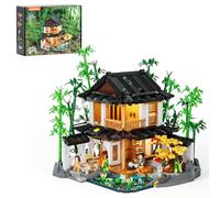 Lumibricks Maison en Bambou Set de Briques de Construction Lumineux - 2432 Pièces Cabane Chinoise Rétro avec Lumières LED, pour Adultes et Collectionneurs d’Architecture Traditionnelle