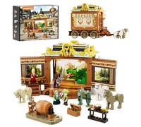 Lumibricks Medieval Troupe Carriage avec Éclairage LED - 1248 Pièces Scène & Carrosse en 2 Modes, Jeu de Chevaliers & Légendes pour Jeu de Rôle, Activités Familiales
