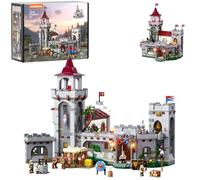 Lumibricks Poste de Garde Médiéval, Set de Construction Modulaire de Caserne de Château 2945 Pièces avec Éclairage LED, Camp d’Entraînement avec Tour de Guet & Passages Secrets, Modèle pour Adultes