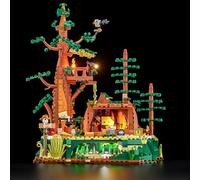 Lumibricks Sequoia Camp de bandits avec lumières LED - Kit de construction western 1183 pièces - Cachette de Redwood avec pièges et figurines de bandits - Modèle de collection pour adultes et