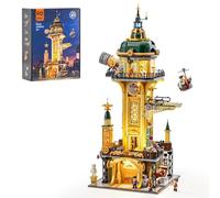 Lumibricks Steampunk Observatoire Tour d'éclairage Blocs de construction - 2744 pièces - Construction mécanique modulaire victorienne pour adultes et amateurs de steampunk