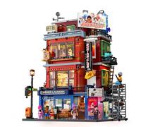Lumibricks Straßenfusion Boxclub Blocs de construction avec lumière, City Modular Building, 3036 pièces, avec salle de sport et ring de boxe avec effets lumineux changeants, objet de collection et