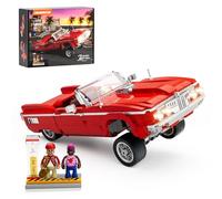 Lumibricks Street Fusion Collection Lowrider - Big Red, kit de modèle avec lumière, 969 pièces, inspiré de la Chevy Impala de 1964 - Un hommage à l'ère dorée de la culture Lowrider