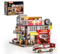 Lumibricks Street-MOD-Garage Ensemble de Construction de Bâtiment avec Lumière - Modèle de Conception Industrielle Rétro Fusion de Rue, Ensemble de Construction de 1935 Pièces, Cadeau pour Adultes