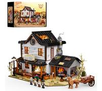 Lumibricks Western-Schmiede Kit 2042 pièces LED et effet défaut forgé, modèle vintage occidental, idée cadeau et objet de collection pour adultes