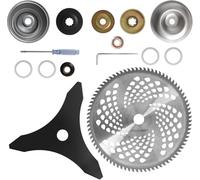 LUMICENDRA Lame de débroussailleuse en acier 3T de 25,4 cm x 80T avec pointe en carbure de tungstène compatible avec les modèles Stihl, Hus Via, Weedeater, 2 lames de débroussailleuse