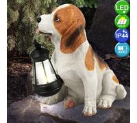Lampe solaire chien jardin Lampe solaire décorative pour extérieur, Beagel avec lanterne, batterie, 1x LED, LxlxH 18x24,2x26 cm