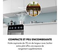 Lumiera Hotte aspirante 70cm 750 m3/h 3 vitesses LED Classe A - blanc A