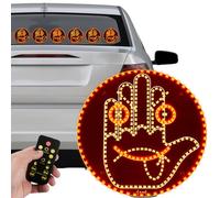 Lumière 2 en 1 pour les doigts, 14 modes de lumière du pouce vers le bas, lumière du geste, signe de geste de la main avec télécommande, lampe de signe de visage souriant pour voiture, panneau LED