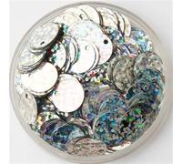 Lumière, 200 paillettes de 10 mm à sequins for la décoration mariage, bijoux et accessoires vestimentaires(Silver)