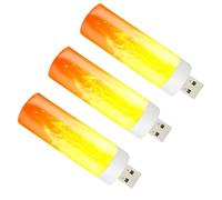 Lumière À Effet De Flamme LED - Ampoule À Flamme LED Rechargeable, Lumière D'étincelle USB, Feux De Cheminée Pour La Chambre, Décoration De Barre De Fête | 3,4 X 0,9 Po, Lanterne De Feu D'effet De