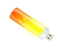 Lumière À Effet De Flamme LED - Ampoule À Flamme USB Blanche, Lampe De Simulation De Feu Réaliste, Décoration Chaleureuse Pour Lanterne | Bougie D'éclairage De Cheminée, Chambre À Coucher, Fête, Bar,
