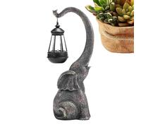 Lumière à énergie solaire - Lampe de Patio avec éléphant à énergie solaire, lampe de Patio avec éléphant en résine | Lampe de jardin automatique, décoration de cour, imperméable pour les parcs, Co