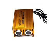 Lumière à fibre optique, 32W RGB LED Kit d'éclairage à fibres optiques Golden Shell Double Couplage LED Engine avec câble à fibres optiques PMMA End Glow(IN DOOR,2Roll 200PCSX1mmX3m)