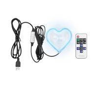 Lumière ambiante à LED de Voiture, Love Heart USB Véhicule Éclairage néon avec télécommande pour Le Triangle ou la fenêtre arrière, décor d'atmosphère intérieure pour Voiture, Chambre, fête
