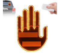 Lumière Amusante De Doigt De Voiture Avec Télécommande, Doigt D'honneur Voiture,Geste Du Doigt Du Milieu LED Light Funny Road Rage Signs,Signe Fenêtre Arrière Conception Doigt Pour Camion,Voiture