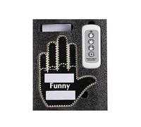 Lumière amusante de doigt de voiture avec télécommande, donnez à l'oiseau, l'amour et la vague aux conducteurs, panneaux de rage routier, lumière LED, accessoires de voiture pour homme et femme