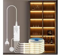 Lumière armoire Bandeau LED COB 6 en 1 Dimmable Contrôle Tactile pour Vitrine Dressing Cuisine Cellier 1M LUM ECLAIRAGE DE MEUBLE