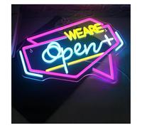 lumière au néon Décoration lumineuse au néon Nous sommes ouverts pour les enseignes de bienvenue pour bars