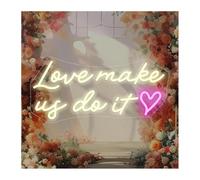 lumière au néon Lampe lumineuse néon « L'amour nous pousse à le faire » pour la maison, fiançailles, demande en mariage, fête, 42x20cm(A)