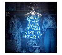 lumière au néon Oubliez les règles si vous aimez ça, portez-le ! Enseigne lumineuse néon à luminosité réglable 34 cm x 57(E)