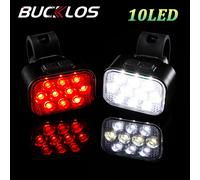 Lumière avant et arrière pour vélo BUCKLOS, rechargeable par USB, phare de vélo de route, lumière étanche, feu arrière de VTT, lampe LED pour le cyclisme X10 Front Light
