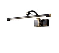 Lumière Avant Miroir LED, Lumière Miroir de Salle de Bain Vintage, 180° Réglable Lampe Miroir de Maquillage IP44 Étanche Applique Murale pour Miroir Vanité, Laiton H65, 4000K, L56cm 16W (L5