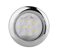 Lumière Blanche 6 Perles de Lampe LED 2VDC Yacht Bateau Moo Lampe à LED Plafonnier 950 pour Bateau Marin Yacht 6 Lumière LED Lampe de Dôme 2V DC en Acier Inoxydable e
