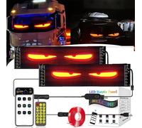 Lumière Blazexel Devil Eyes, Lumière Blazexel Devil Eyes pour camions, Affichage LED flexible programmable Blazexel, Lampe pour les yeux colorée Écran souple pour vitres de voiture (2PCS,39 * 10.7CM)