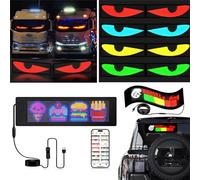 Lumière Blazexel Devil Eyes, Lumière Blazexel Devil Eyes pour camions, Affichage LED flexible programmable Blazexel, Lampe pour les yeux colorée Écran souple pour vitres de voiture (1PC,39 * 10.7CM)