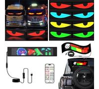 Lumière Blazexel Devil Eyes, Lumière Blazexel Devil Eyes pour camions, Affichage LED flexible programmable Blazexel, Lampe pour les yeux colorée Écran souple pour vitres de voiture (1PC,67.2*12.2CM)