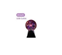 Lumière boule de plasma noir magique 4 pouces sphère de cristal magique lampe de table en verre électrique décor de fête
