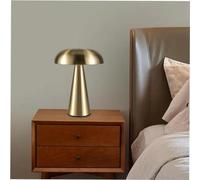 Lumière champignon doré-lampe de table rechargeable pour bureau de chambre à coucher-veilleuse à gradation tactile avec fonction de lampe de bureau-Doré