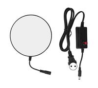 Lumière Circulaire LED, Lampe LED pour Microscope Réglable Haute luminosité, Source de Lumière ABS pour Laboratoires, Bibliothèques, écoles, Salles D'étude (Prise UE)