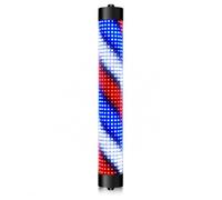 Lumière classique de poteau de barbier avec télécommande, panneau LED rotatif imperméable pour l'extérieur de la boutique, décor de salon à rayures bleu blanc rouge vif, écran de coiffure extérieur Ea