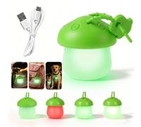 Lumière clignotante LED pour chiens et chats - Lumière de sécurité pour cartable - 3 modes d'éclairage et rechargeable par USB - Forme de champignon tridimensionnel - Réflecteurs - Lumière de vélo