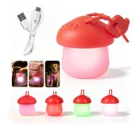 Lumière clignotante LED pour chiens et chats - Lumière de sécurité pour cartable - 3 modes d'éclairage et rechargeable par USB - Forme de champignon tridimensionnel - Réflecteurs - Lumière de vélo