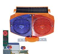 Lumière clignotante solaire d'avertissement - Feux d'avertissement de verrouillage de route de sécurité | Lumière clignotante solaire à LED étanche à double face pour la sécurité sur le chantier