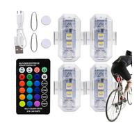 Lumière clignotante télécommandée,Feux clignotantes télécommandées sans fil - Voyant d'avertissement de moto | Feux d'avertissement avec télécommande, lumières RVB anti-collision pour voiture et moto