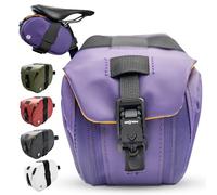 Lumiere & Co. Maximus - Grande Sacoche de Selle Magnétique 17,78×10×10 cm | Fixation Rapide, Zips AquaGuard, Rangement Étanche & Sécurisé pour Accessoires de Cyclisme (Violet, Petit)