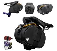 Lumiere & Co. Maximus - Grande Sacoche de Selle Magnétique 17,78×10×10 cm | Fixation Rapide, Zips AquaGuard, Rangement Étanche & Sécurisé pour Accessoires de Cyclisme (Noir, Petit)