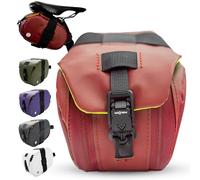 Lumiere & Co. Maximus - Grande Sacoche de Selle Magnétique 17,78×10×10 cm | Fixation Rapide, Zips AquaGuard, Rangement Étanche & Sécurisé pour Accessoires de Cyclisme (Rouge, Petit)